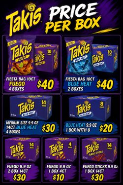 Takis boxes