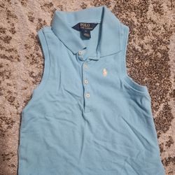 Girls Polo Ralph Lauren Sleeveless Shirt Size 6