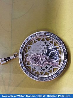Coin Pendant - Tricolor Gold 10k (.417) 1.9 grams