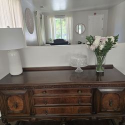 Antique Solid Wood Buffet Table/Credenza