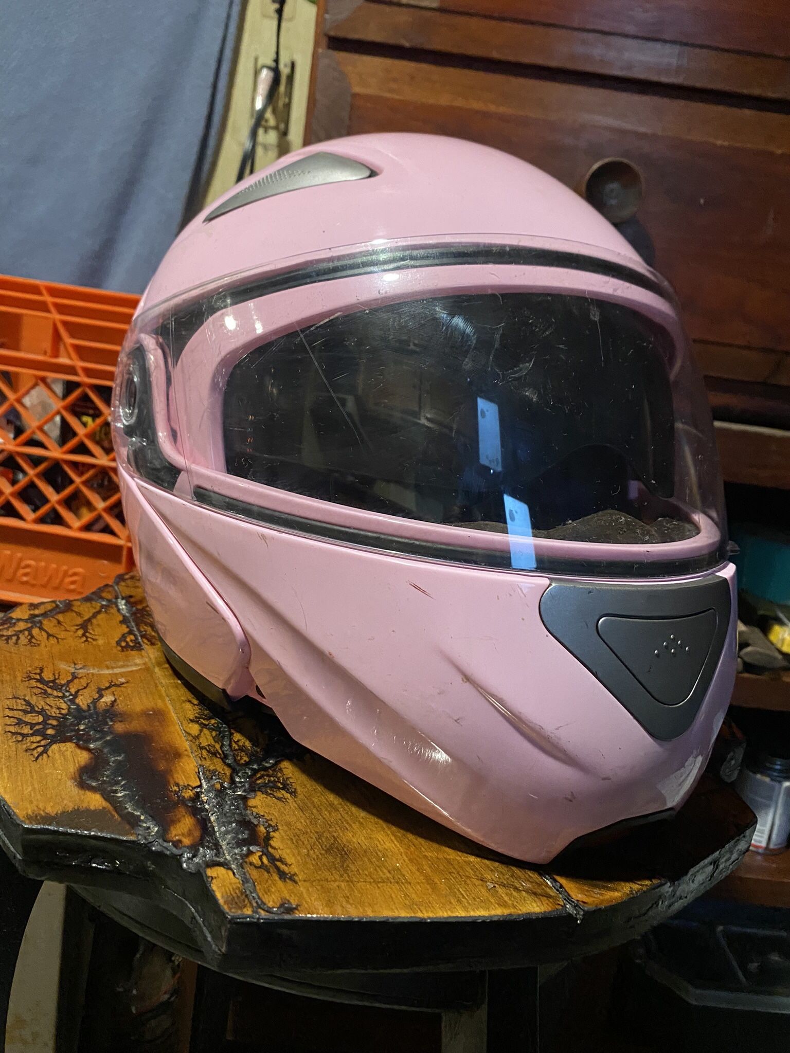 Pink Motorcycle Helmet