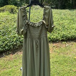 Indigo Rose Size PXL Sheer Smocked NWT Flowing Dress