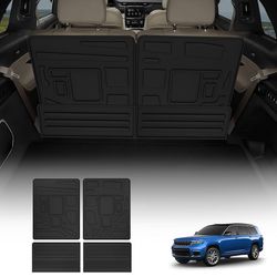 KARPAL Seats Back Mats Fit with Jeep Grand Cherokee L (3-Row) 2021-2024, All-Weather Trunk Backrest Mats