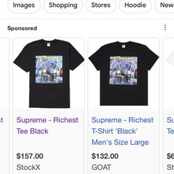 Got This Exact Shirt Supreme Richest Tee brand new 