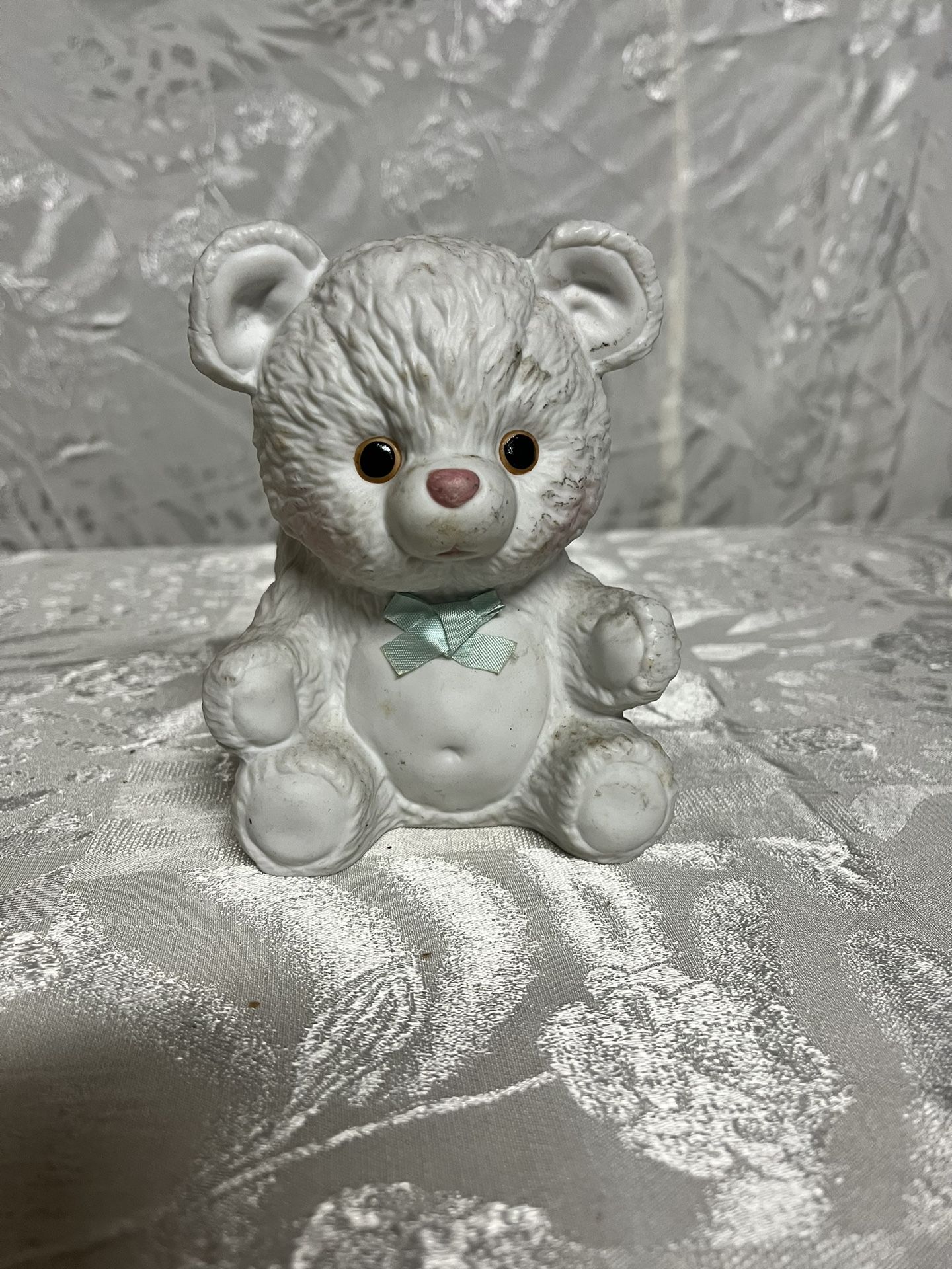 Vintage Fine Porcelain Teddy Bear Planter