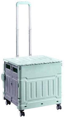 Folding Utility Cart Rolling Crate Handcart Basket