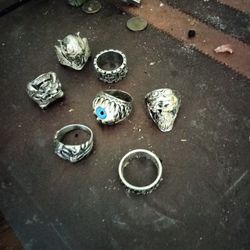 Stainless Steel Rings. 