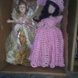 Vintage Bisquit Dolls, Cinderella And Bridal Dolls