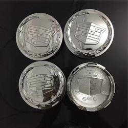 Set of 4 Chrome 83mm Wheel Center Caps For Cadillac 2005-2014 Escalade (contact info removed)
