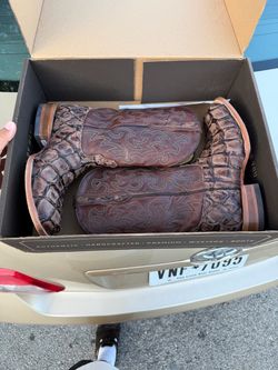 Fish skin boots