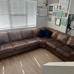 Italian Leather Sectional 