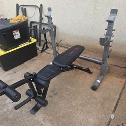 Weight Bench And Squat Rack