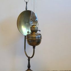 Antique Brass Surgeons Oil Lamp- Made In England 