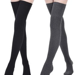 Extra Long Cotton Thigh High Socks Over the Knee High Boot Stockings Cotton Leg Warmers