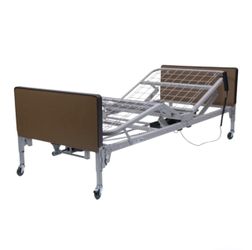 Patriot Full-Electric Bed with No Mattress and Full Chrome Rails