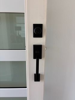 Schlage matte black entry handle