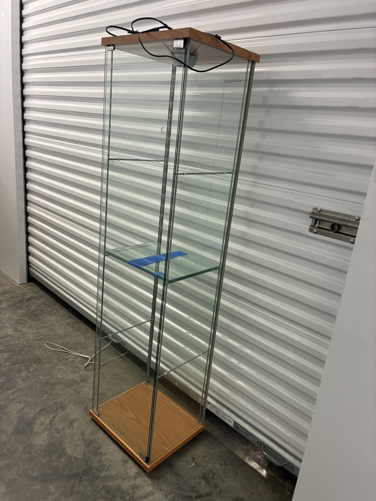 Glass display case