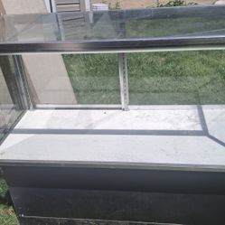 (2) 4ft Glass Display Case w Sliding Doors