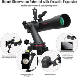 Telescope,GALAEYES Smart Telescope 600x92mm AZ w/Star-Finding System, Telescopes for Adults Astronomy, Telescope for Kids, Telescope for Kids 8-12, Be