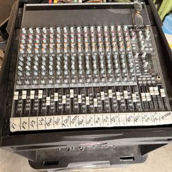 Mackie Mixer And Power Amps With Racks