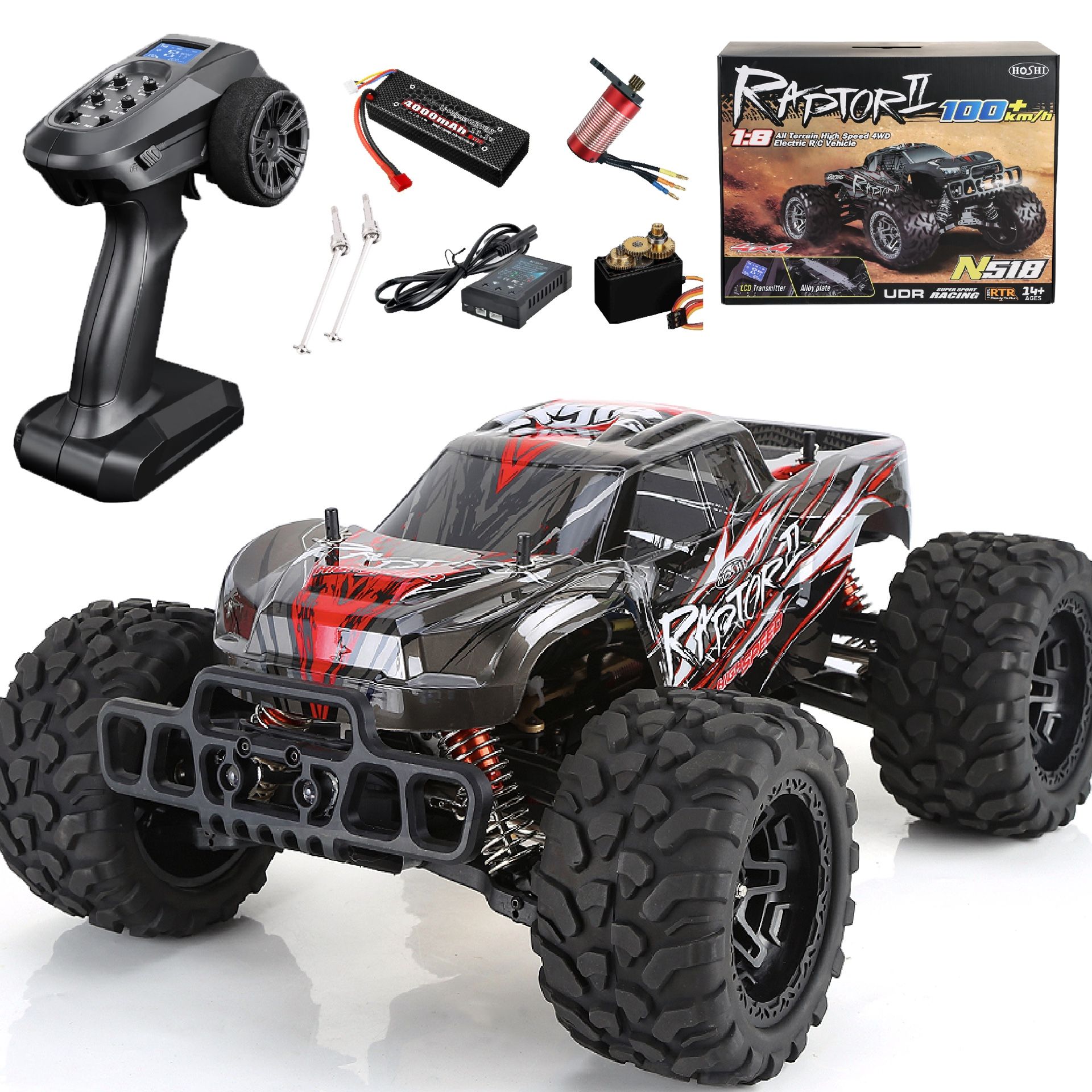1/8 4x4 Brushless RC Truck 100km/h 62mph