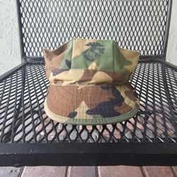 Marine Corps USMC Woodland 8 Point Cap 