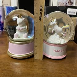 Girls Unicorn Snow Globes