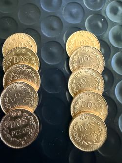 Mexico 2 Pesos Gold Coins