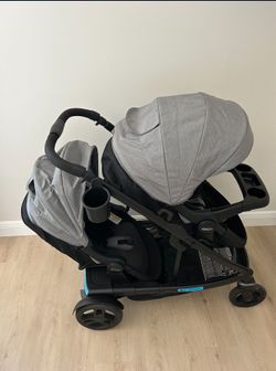 Double Stroller With Car Seat And 2 Toddler Seats