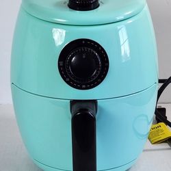 Elite Gourmet EAF-0201BL Personal 2.1 Qt. Compact Space Saving Electric Hot Air Fryer Oil-Less Healthy Cooker, Timer & Temperature Controls, Mint 422