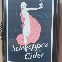 Schweppes Cider Advertising Poster Framed NICE