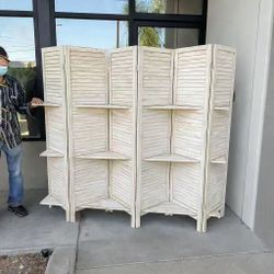 NEW 6 Panels 67 Inch Tall 6 Panel Wooden Privacy Wall Home Decor Office Dorm Separation Freestanding Room Divider 