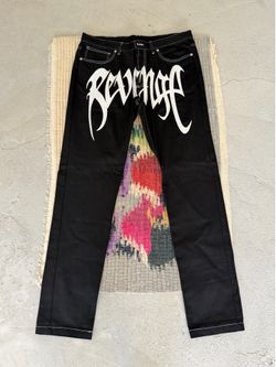 Revenge Embroidered Denim