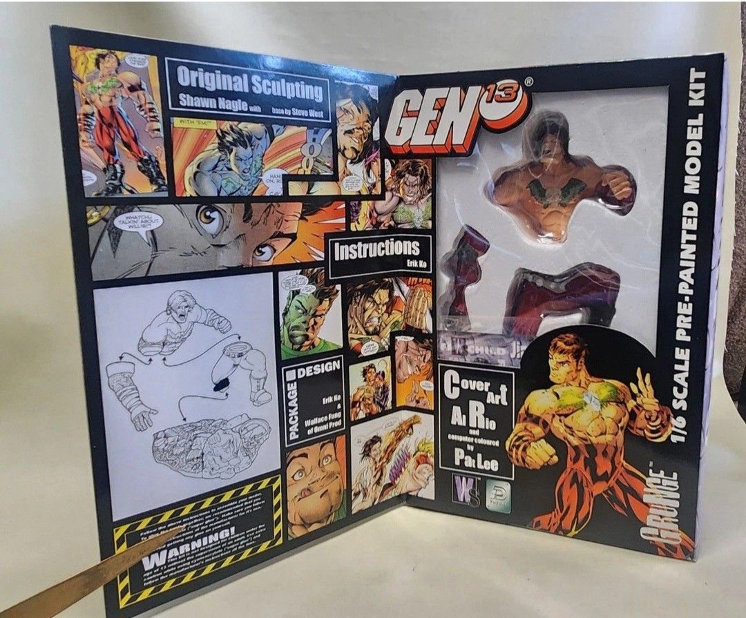 Vintage 1998 Gen 13 1/6 Scale P-Painted Model Kit Grunge Figure Sealed