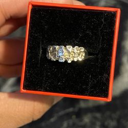 925 Silver Nugget Ring (size 10)