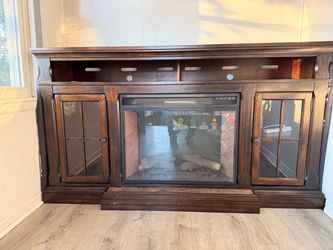 Fireplace tv stand