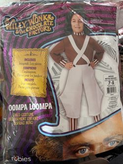 Willy Wonka, and the chocolate factory Oompa Loompa costume