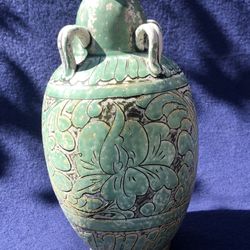 Chinese Antique Cizhou Northern Song Green Vase 
