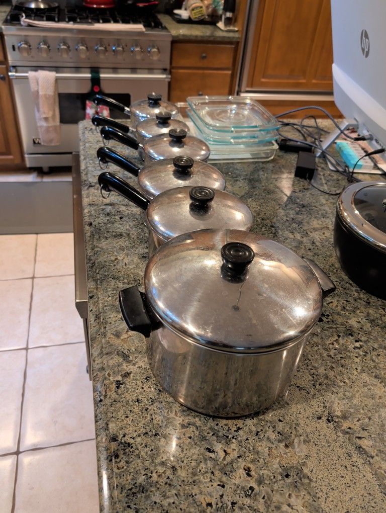 Revere Stainless Steel Cookware.