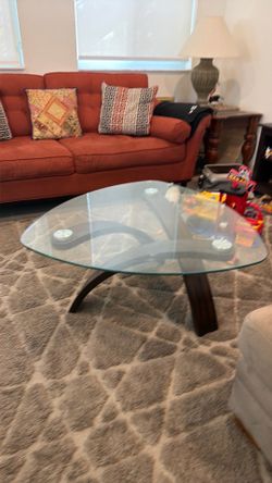 Living room glass table