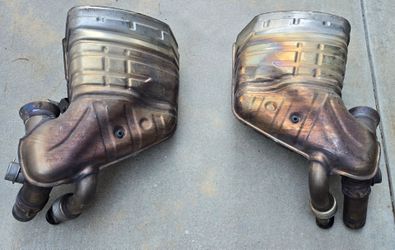 Porsche 911 991 GT3 GT3RS Exhaust Side Mufflers Left Right (contact info removed)4781 Pair 88