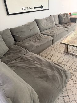 Cloud style grey couch