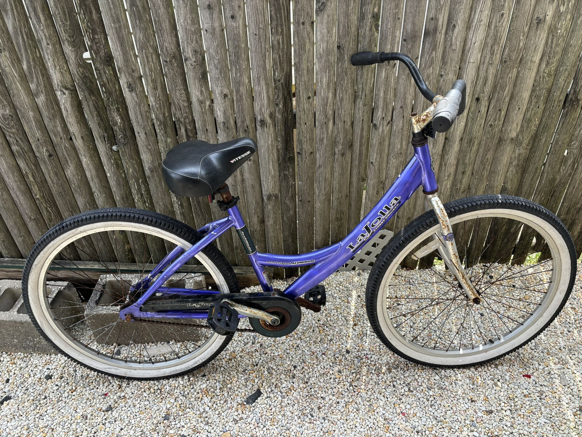 Purple Aluminum Beach Cruiser Bike