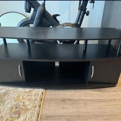 Black TV stand