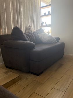 Gray Fabric 3-Seater Sofa