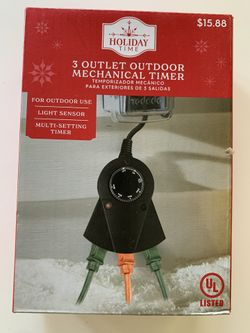 3 Outlet Outdoor Mechanical Timer