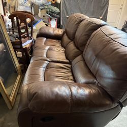 Brown Leather Recliner Sofas