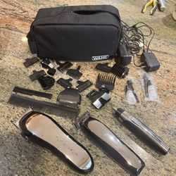Wahl 3 Hair Clipper & Trimmer Grooming Kit Guards Attachments Case Lot Pouch 