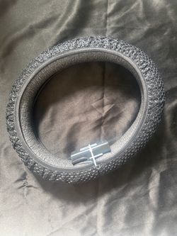 Led 2 colored Black Textured Steering Wheel Cover