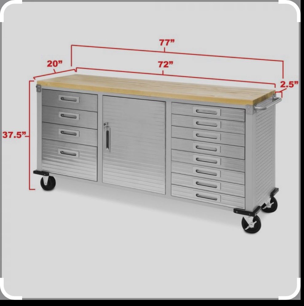 Seville Classics UltraHD® 12-Drawer Rolling Workbench